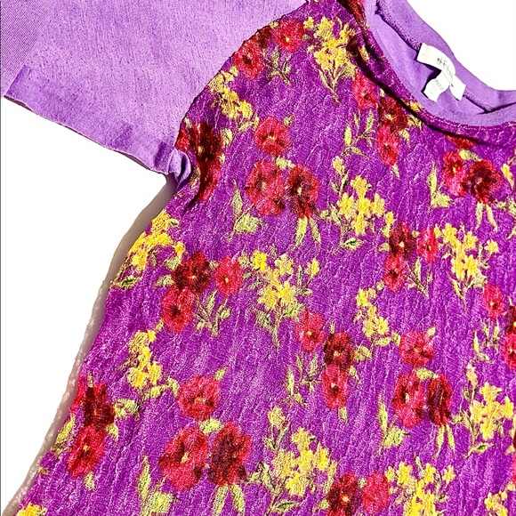 dELiA*s Retro y2k Sheer Purple Floral Lace Long-sleeved Blouse - Picture 3 of 7